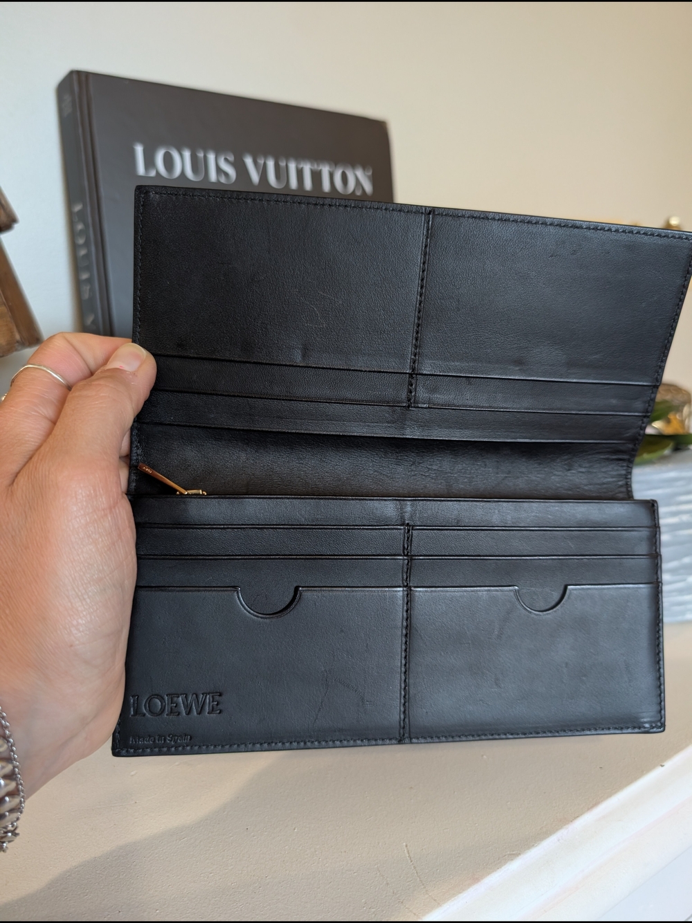 (SOLD) Loewe Embossed Leather Card Holder - Picture 4 of 14